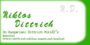 miklos dittrich business card